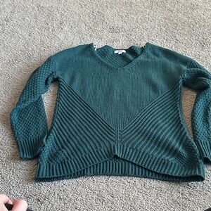 True Craft Teal V-Neck Sweater